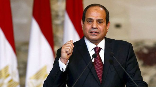 الرئيس المصري يصل الخرطوم