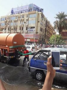 إطفاء حريق شبّ في “أمجاد” بمحتوى عربة صرف صحي