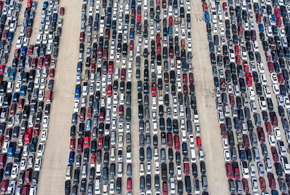 طابور من 10 آلاف سيارة للحصول على الطعام المجاني في تكساس