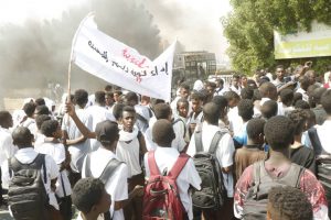 احتجاجات طلابية ببورتسودان