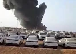حريق ضخم يتسبب فى خسائر فادحة بميناء سواكن