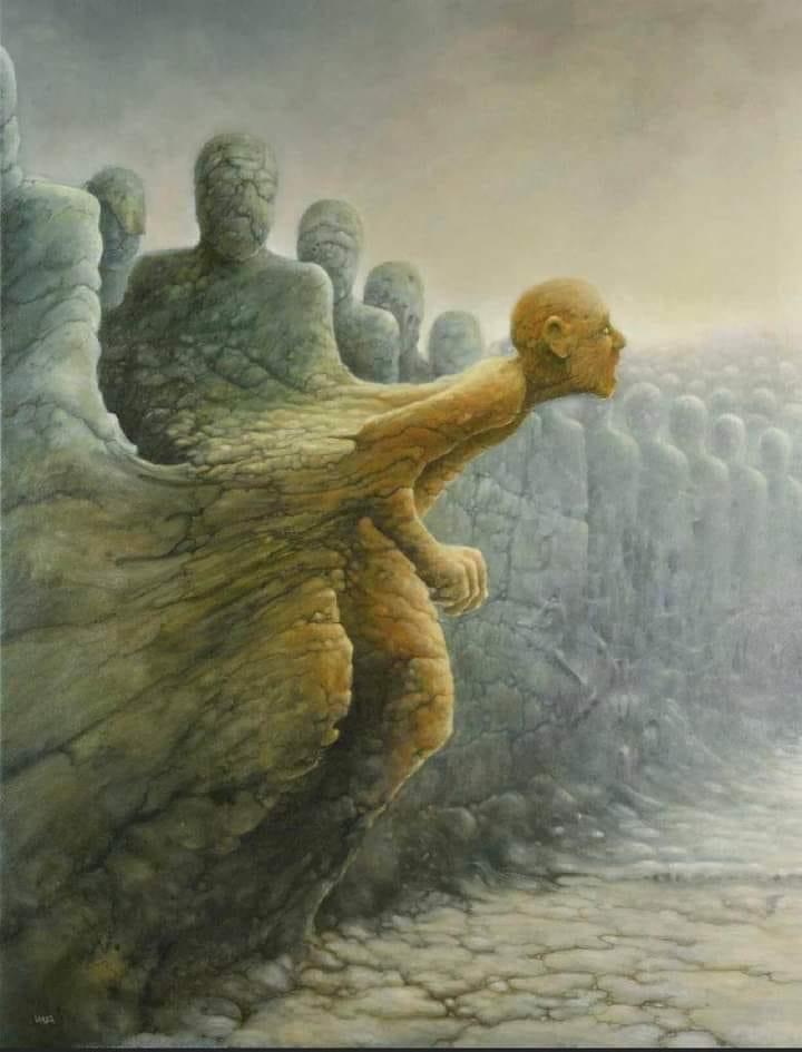 لوحة “الخروج عن القطيع” -للفنان البولندي توماس كوبيرا