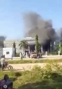 مواطنون يحرقون مقر أمانة حكومة النيل الأزرق بالدمازين
