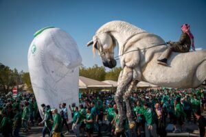 جمهور المنتخب السعودي ينظم مسيرته الثانية «فخرنا الأخضر» في كأس العالم 2022