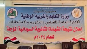 إعلان نتيجة الشهادة السودانية المؤجلة لعام 2024 بنسبة نجاح 68.5% ورهف الأمين تحرز المركز الأول