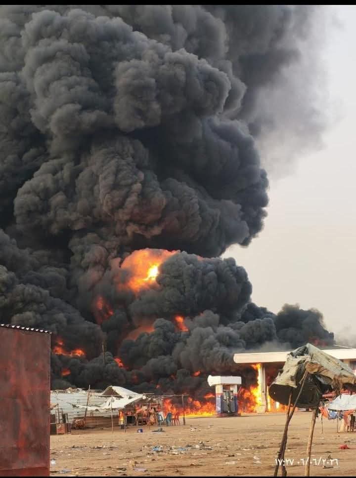 طوارئ دار حمر: الدعم السريع تستهدف عبر مسيرة محطة وقود بمدينة الأبيض