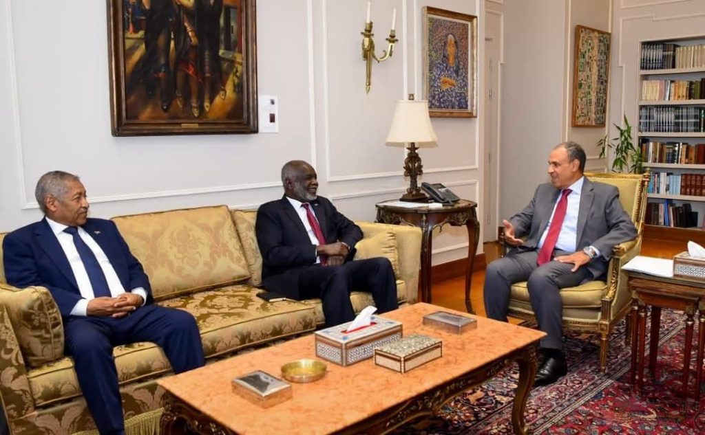 وزير المالية السوداني ووزير الخارجية المصري يبحثان تعزيز التعاون الاقتصادي والتجاري